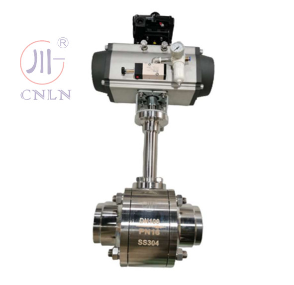Valvola a sfera pneumatica criogenica in acciaio inossidabile CDQ661F per GNL/LOX/LN2/LAR/LCO2 -196`~+80 °C
