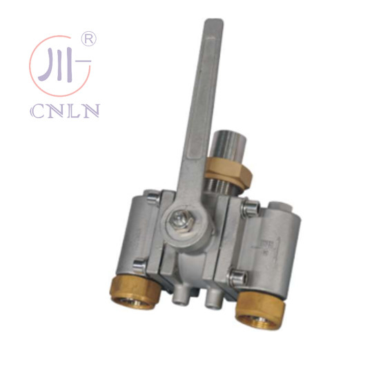 Valvola a sfera a tre vie in acciaio inossidabile DN25 per GNL/LOX/LN2/LAR/LCO2 gas liquido/serbatoio/contenitore
