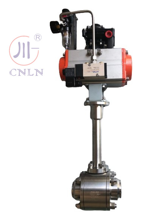 Valvola a sfera pneumatica criogenica in acciaio inossidabile DN50 per pompe criogeniche per GNL/LOX/LN2/LAR/LCO2