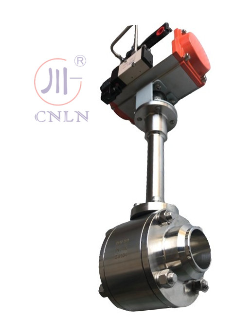 Valvola a sfera pneumatica criogenica in acciaio inossidabile DN50 per pompe criogeniche per GNL/LOX/LN2/LAR/LCO2