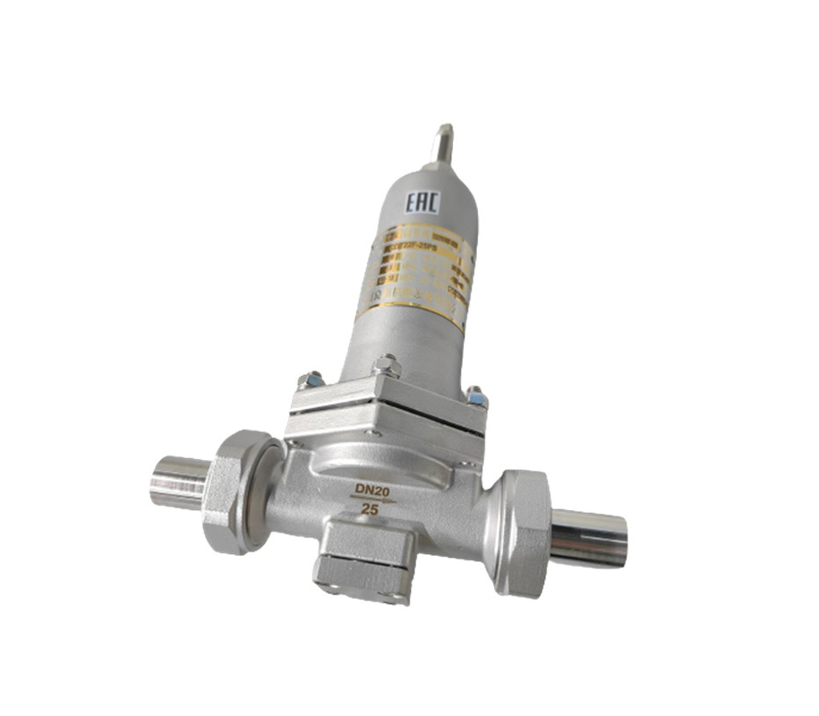 PN25 Regulatore di pressione della valvola di controllo criogenica Grande flusso -196~+80 °C Per GNL LOX LIN