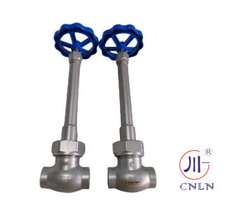 DN40 Criogenica Long Stem globe Valve PTFE Valve CF8 CF3 Ruota blu per gas specifici