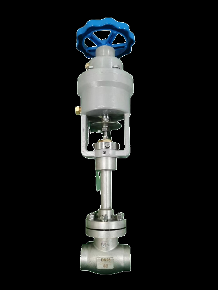 Valvola a globo criogenica pneumatica con tenuta in PTFE e corpo in CF8/CF3 per intercettazione di emergenza a 5.0Mpa in applicazioni LNG/LOX/LIN