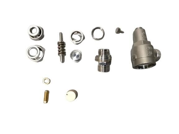 Valvola di sicurezza criogenica in acciaio inossidabile SS304/316 con pressione massima di 4,0 Mpa per un intervallo di temperatura da -196°C a +120°C