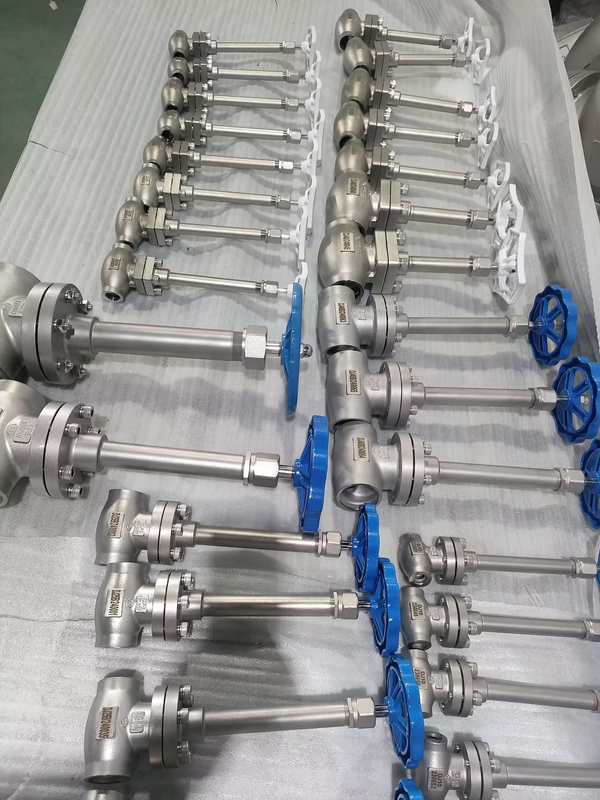 Valvola a globo criogenica certificata ISO CE EAC con acciaio inossidabile 304/316 e intervallo di temperatura da -196°C a +80°C per pressione massima di 5,0 MPa